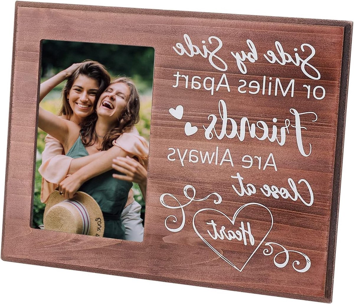 Vriendschapsfoto lijst 15 x 10 cm voor lange afstandsrelaties en beste vrienden - Altijd dichtbij in hart en ziel, perfecte cadeau-ideeën voor vrienden