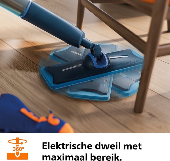 Philips OneUp Elektrische Dweil 5000 series XV5113/01 - Dweilsysteem - Vloerreiniger - Vuil water opzuigen - 2 standen - 70min dweilen - Geen emmer nodig