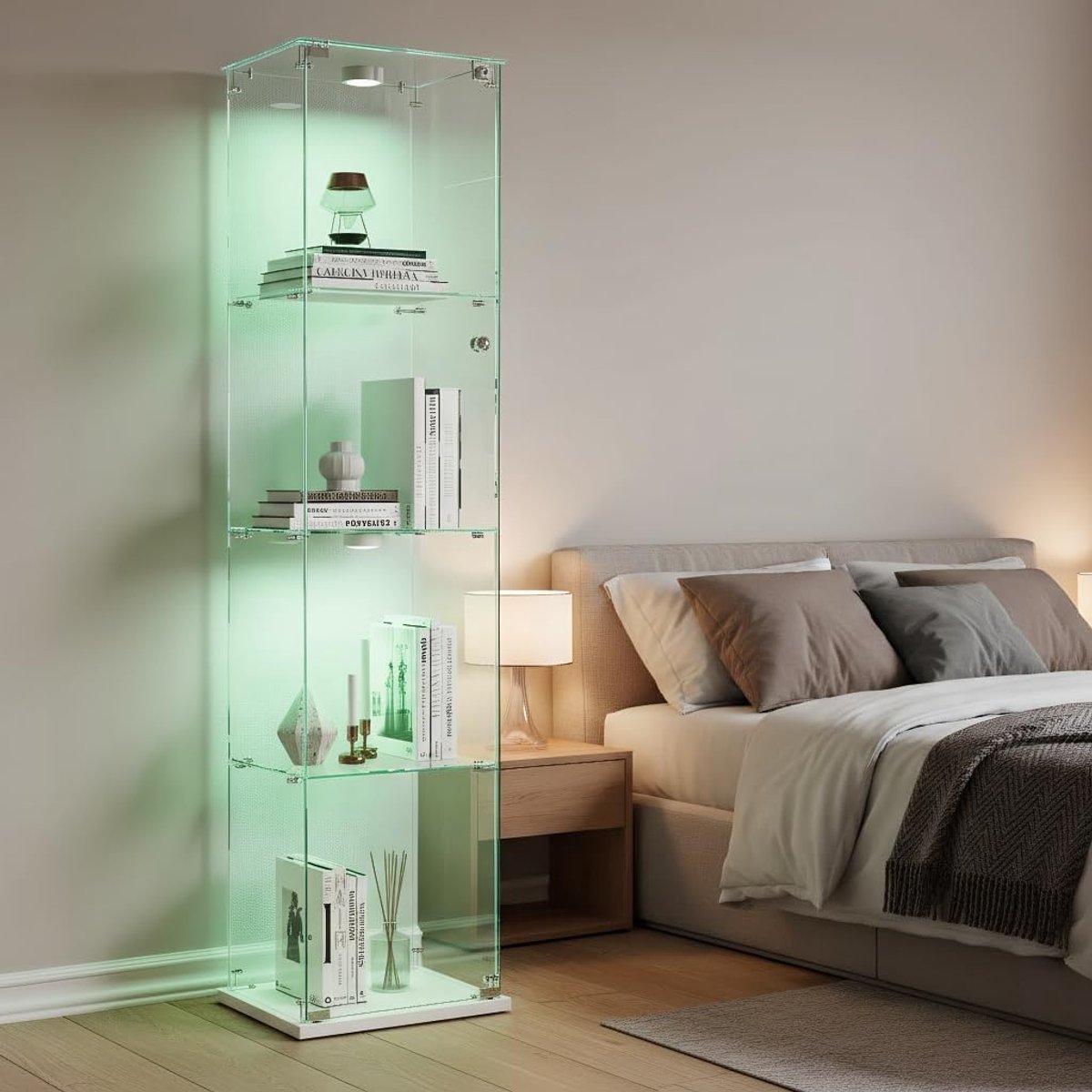Vitrinekast met Glas - Vitrinekasten Woonkamer - (LxWxH) - ruimtelijk design