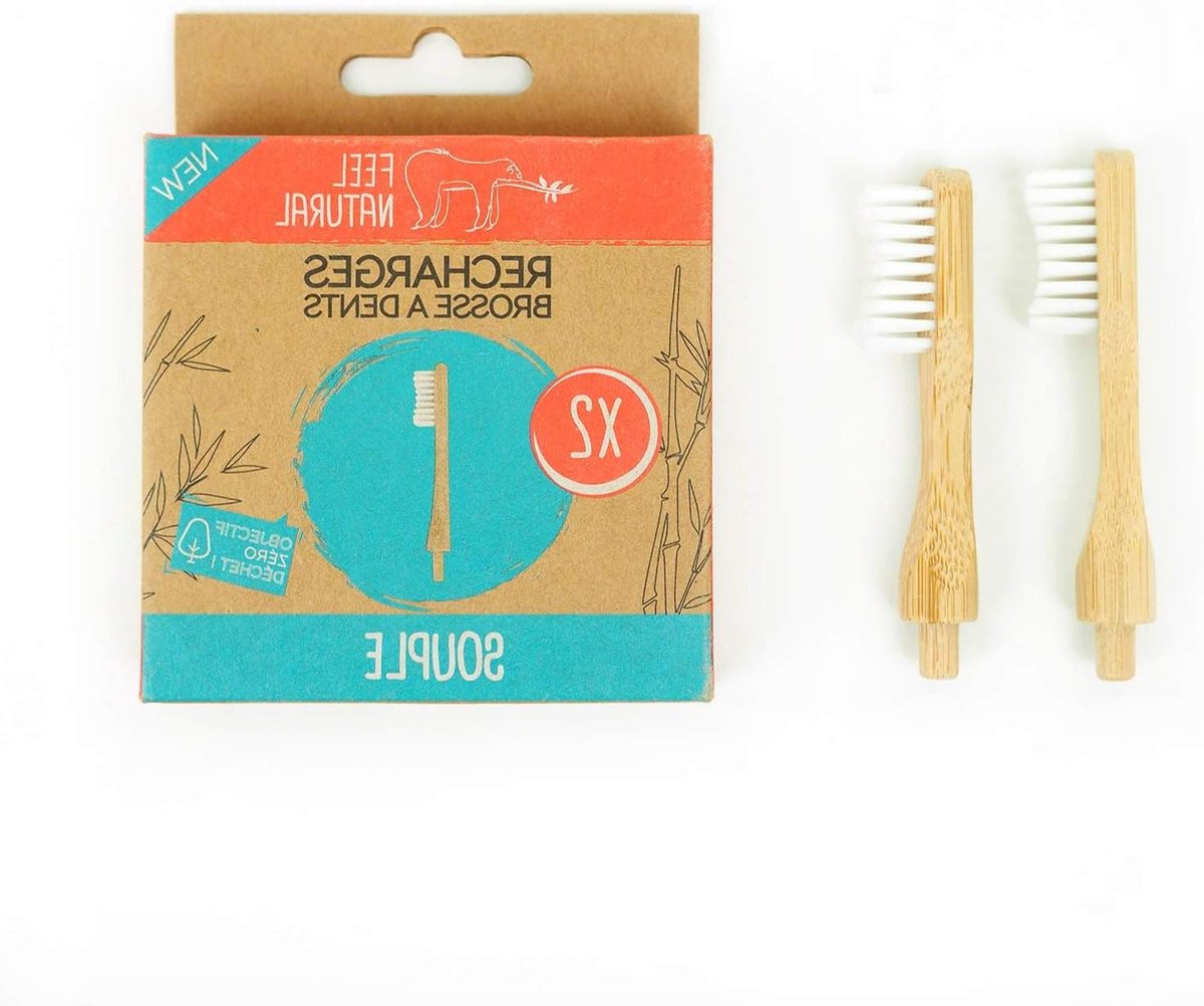Reserve Tandenborstels - Opzetborstels Navulbaar - Mondhygiëne Verbeteren - Zachte Nylon Borstelharen - 2 Stuks - Wit