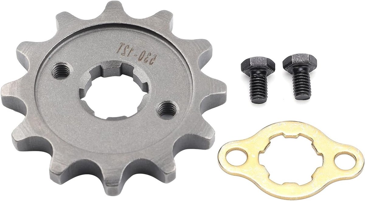 12T Tandwiel Voorzijde met 17mm en 30mm Bevestigingsaccessoires van Staal, Geschikt voor 530 Ketting en Motoren