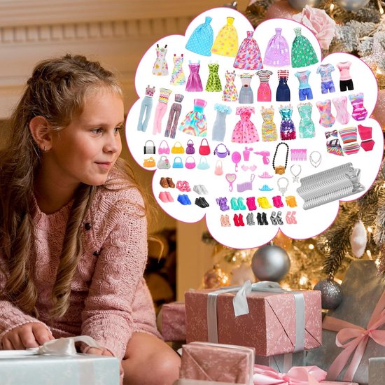 Poppenkleding Set - Accessoires voor poppen - Kinderspel - 30 Delige Collectie - 30 cm Poppen - Multicolor — afbeelding 3