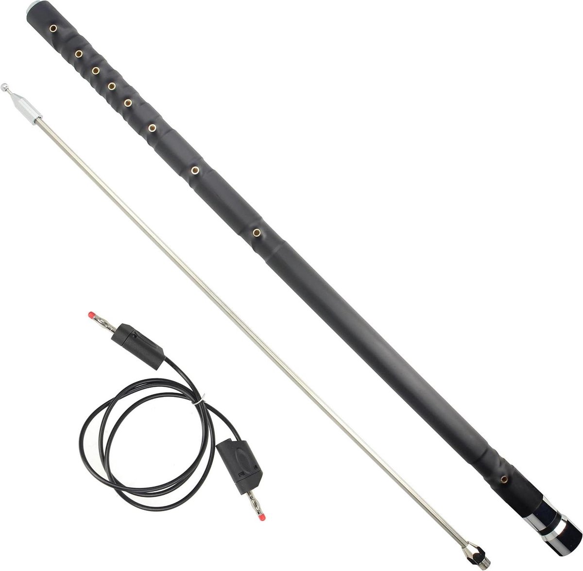 Mobiele Antenne - Autoantenne HF CB - Amateurradio Gebruik - Afstembaar Frequentiebereik - 130 cm - Zwart