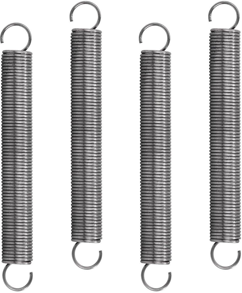 Trekveren met haak - Spanveer Verlengveer - Onderdelen Reparatie - Roestvrij staal 304 - 50 mm 10 stuks - Zilverkleurig