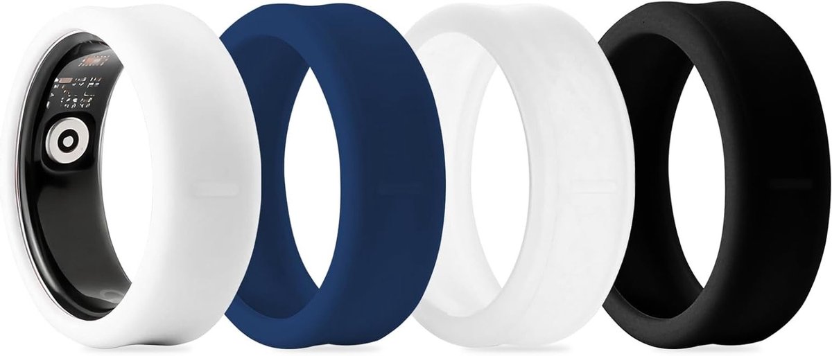 4 Stuks Silicone Ring Beschermers, Geschikt voor Oura Ring Gen 3 en Gen 4, Elastische Anti-scratch Ring Covers voor Mannen en Vrouwen, Ideaal voor Sport en Activiteiten
