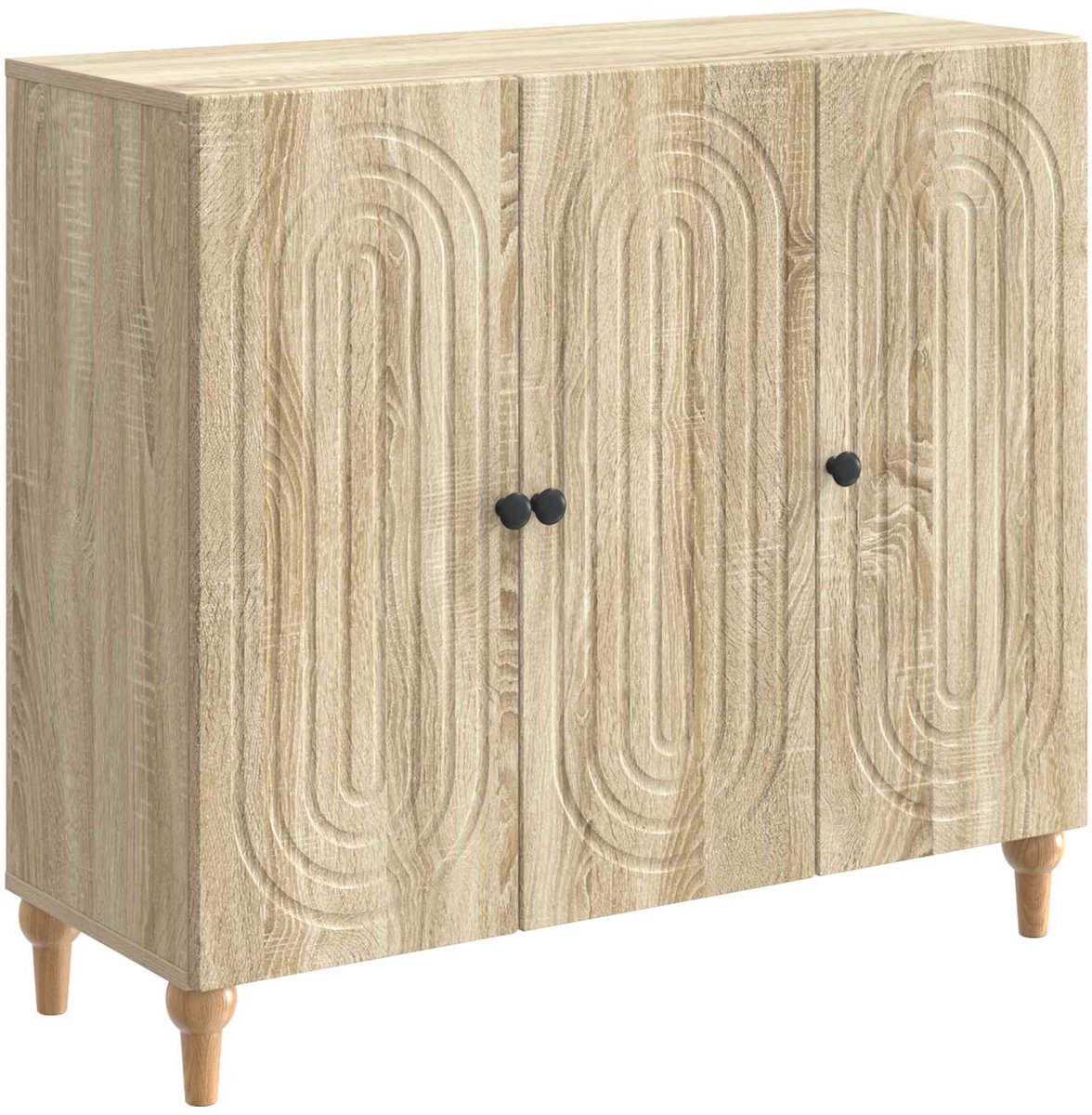 vidaXL - Dressoir - Sonoma - Eiken - 89 - x - 34,5 - x - 80 - cm - Bewerkt - hout