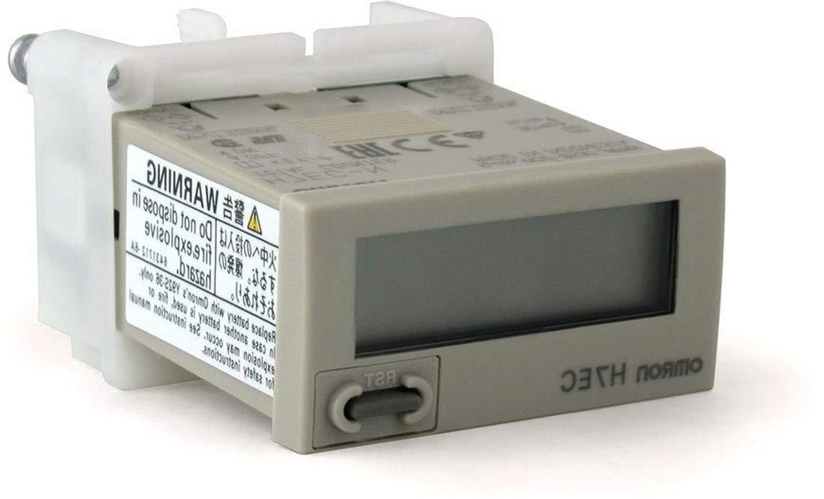 Teller - Telwerk - Tellen van processen - Zelfvoorzienend - 8-cijferig LCD - Grijs