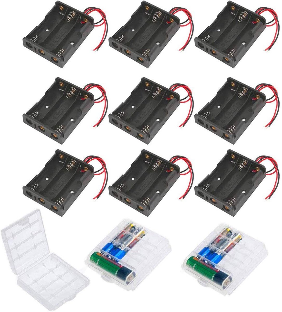 aladdien - Batterijhouder - Organiseer je batterijen - Handig en compact - Geschikt voor AA - Opbergdoos voor batterijen - Ideaal voor thuis ...