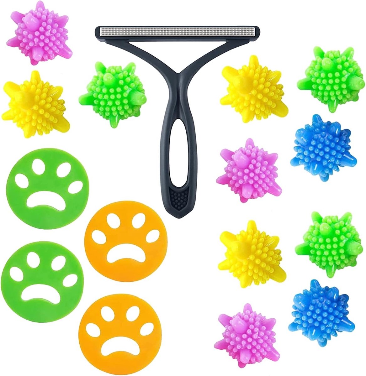 Effectieve Fluff Leg Pet Hair Remover, 16 Stuks, Hond en Kat Haar Verwijderaar, Lint Verwijderaar voor Wasmachine en Meubels