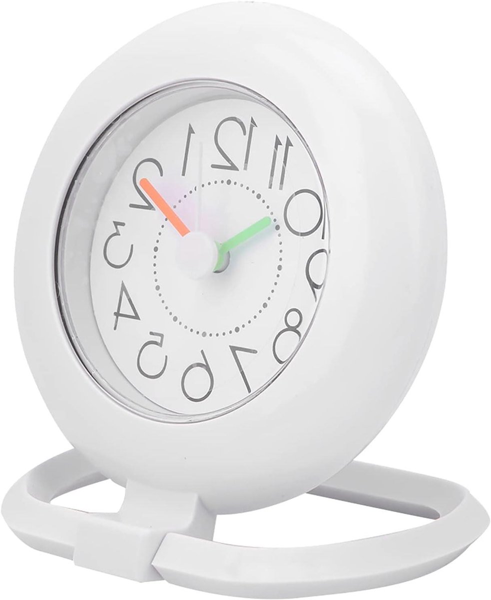 Badkamer Klok - Wandklok Tafelklok - Tijd Beheersen - Waterdicht Dual Use - 14.3 cm - Wit