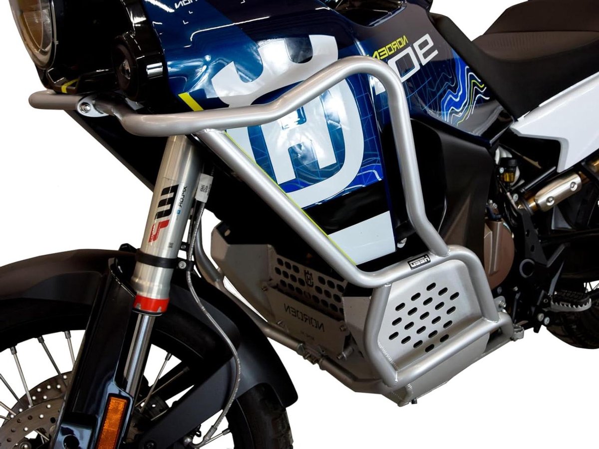 Valbeugels Motorfiets - Motorbeschermers Valbeugel - Motor Beschermen - Eendelig Ontwerp - 4 Punten Bevestiging - Zilver