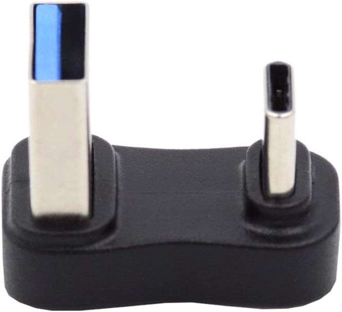 USB Adapter Hoek - USB C Adapter - Data Overzetten - 90 Graden Hoek - 10 cm - Zwart