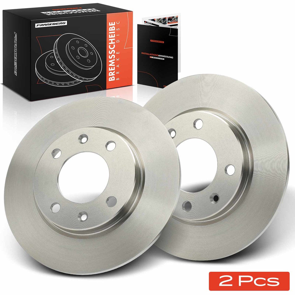 Frankberg 2x Remschijven Achteras voor Peugeot 106 II