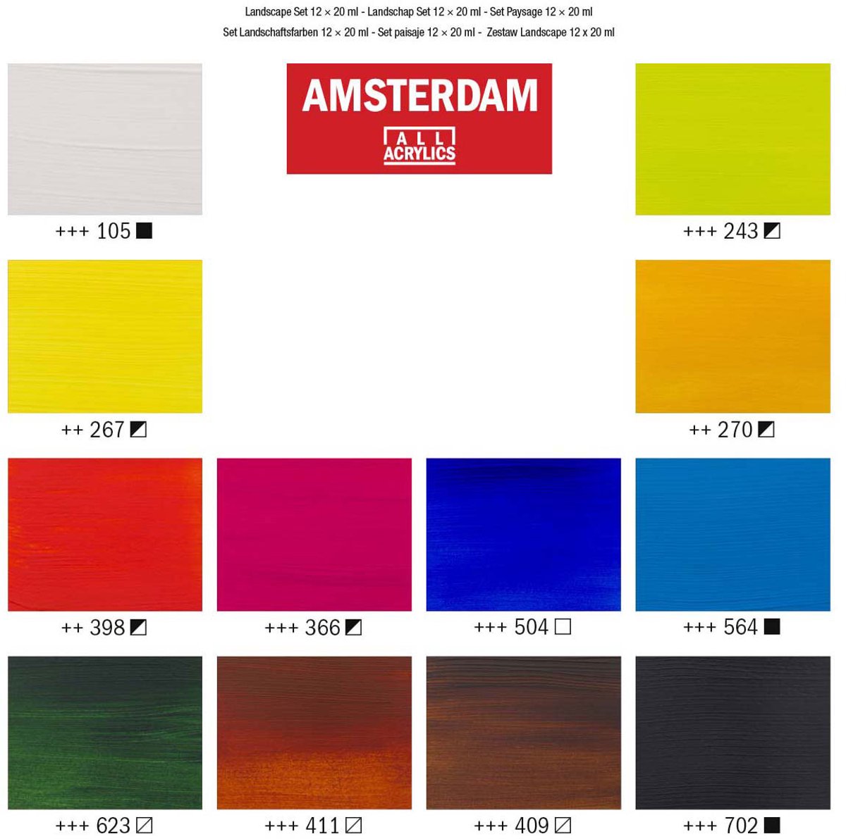 Amsterdam Standard Series acrylverf landschap set | 12 × 20 ml — afbeelding 8