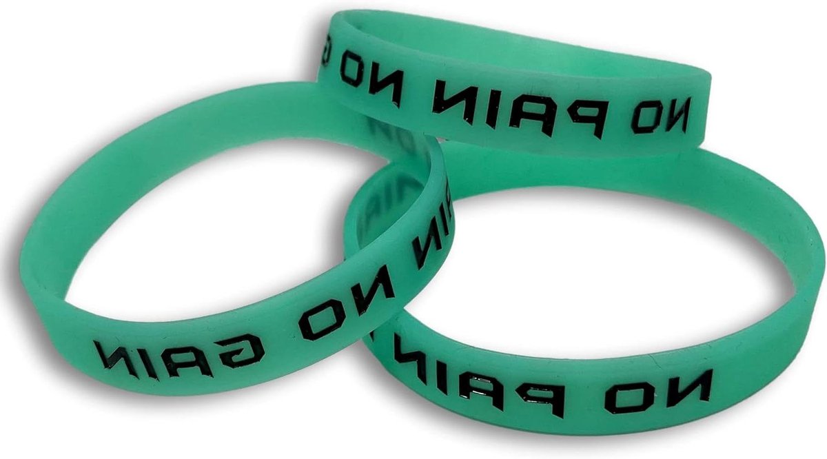 Fitnessarmbanden Motivatie Set - Siliconen Polsbanden - Sport Motivatie - Glow in The Dark