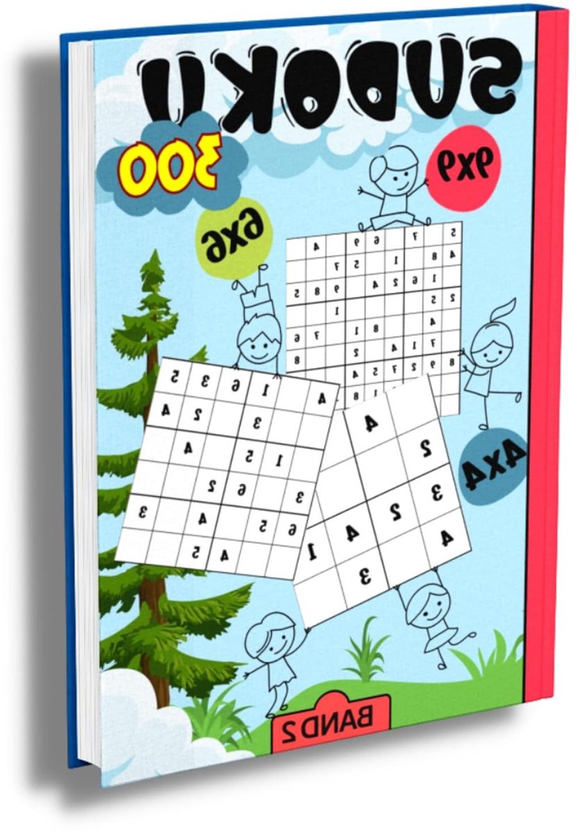 Sudoku Kinderboek - Puzzelboek Logica - Hersenen Trainen - 300 Puzzels 3 Maten - 6x9 Inch - Niet gespecificeerd
