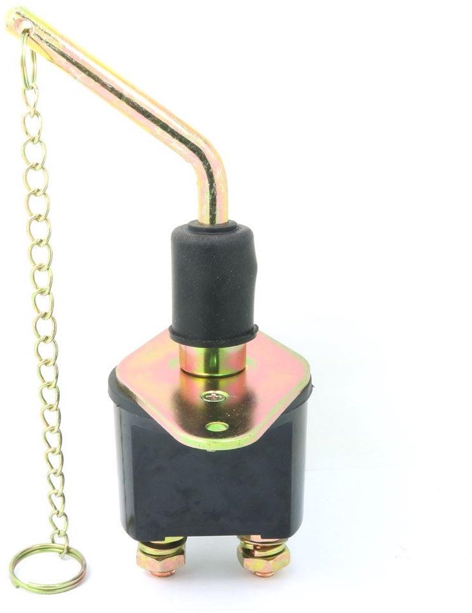 Batterij Schakelaar Klem - Accu Disconnector Isolator - Batterij Onderhoud - Afneembare Sleutel - 120mm x 64mm - Zwart