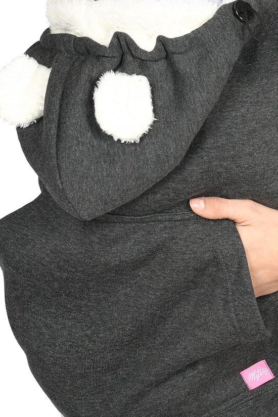 Draagzakhoes Baby - Baby Cape - Warm Blijven - Universeel Verstelbaar - 27.5 x 26.5 x 10.4 cm - Grafiet — afbeelding 2