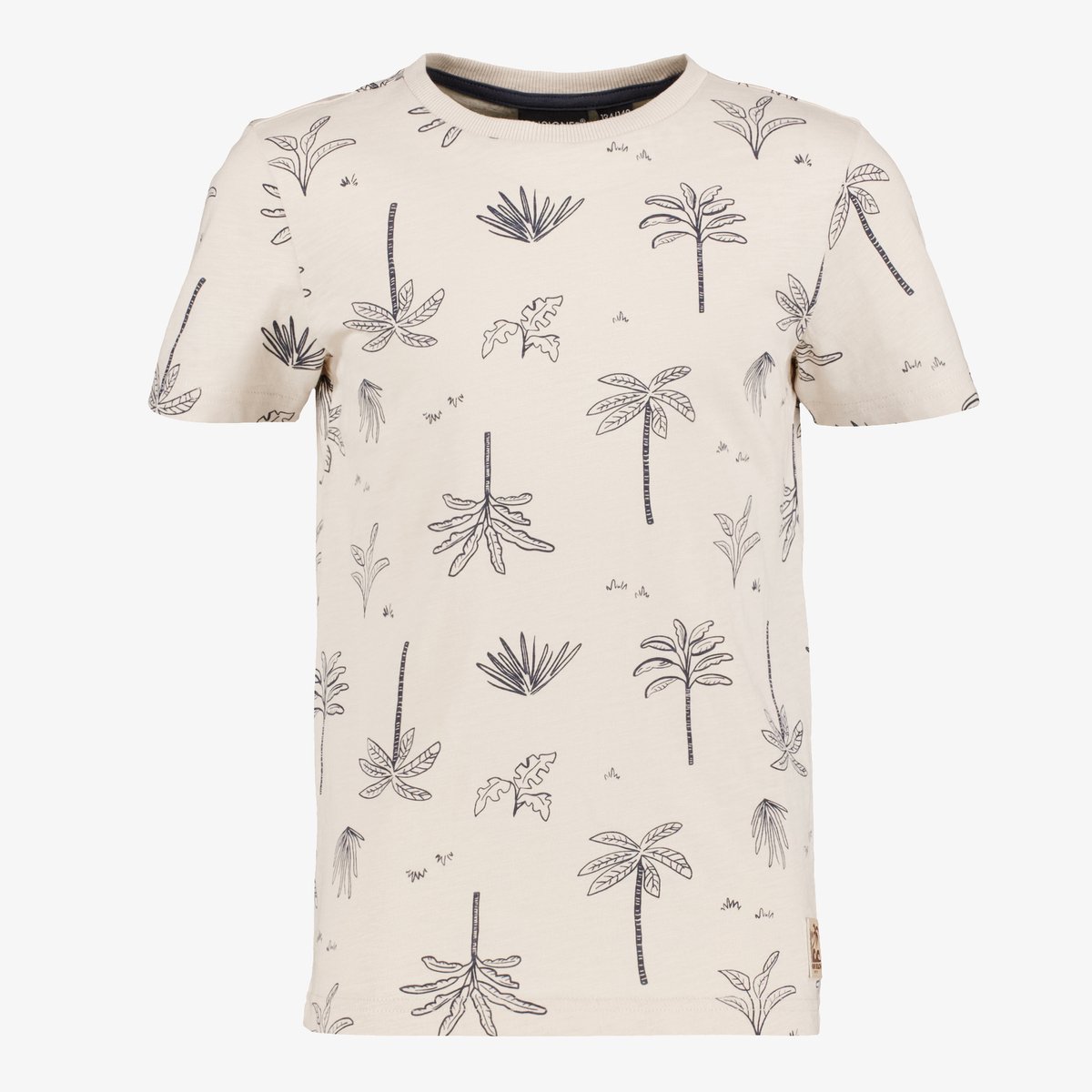 Unsigned jongens T-shirt met palmbomen beige - Maat 146/152