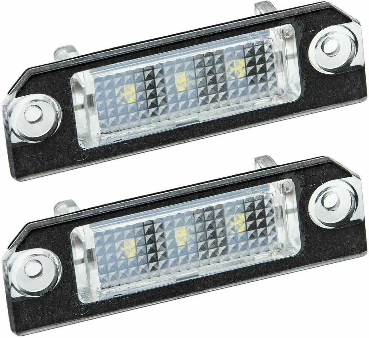LED Kentekenplaatverlichting - Kentekenplaatlampjes - Kenteken Zichtbaar Houden - Zonder Inschrijfverplichting - 1 Set van 2 - Wit