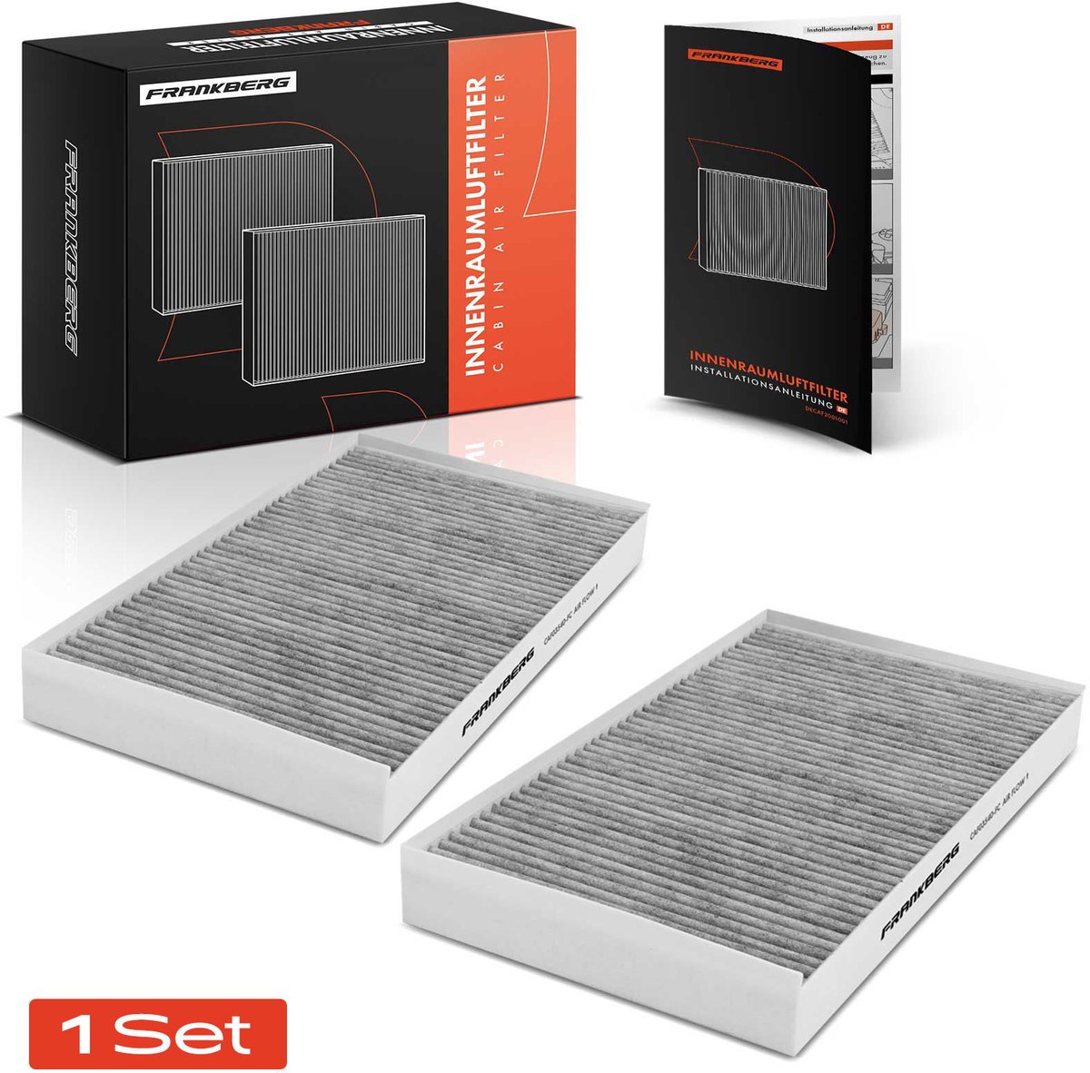 Frankberg 2x interieurfilter actieve kool voor Benz