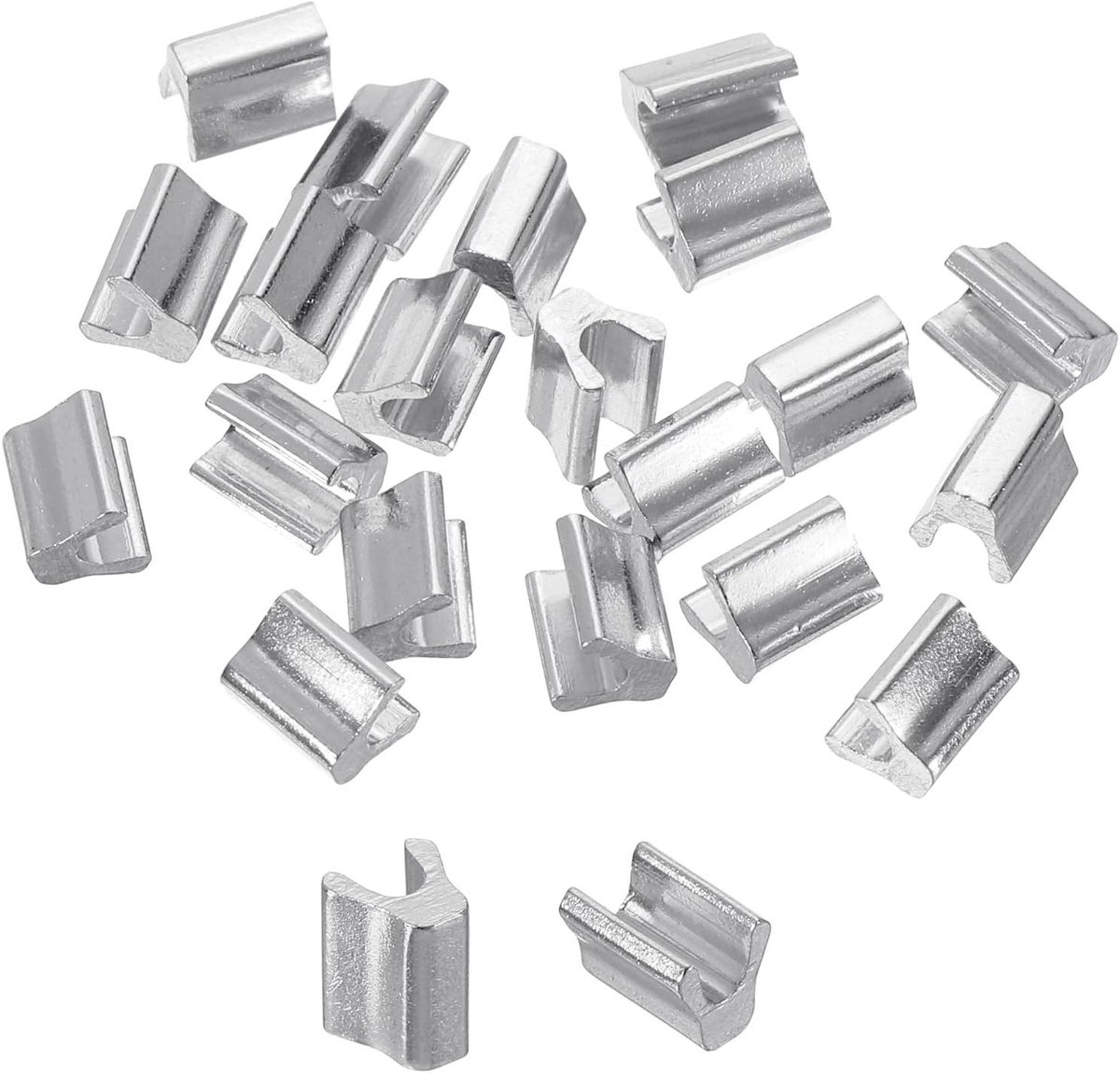 Ritssluiting Reparatie Set - Rits Stopper Schuiver - Doe-het-zelf Naaien - Zuiver Koper Galvanisatie - 20 stuks - Zilverkleurig