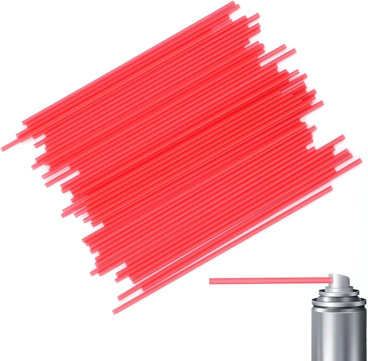 50 Stuks Sprayer Straws - 12 cm Vervangbare Spuitmondjes voor Smalle Ruimtes, Ideaal voor Verf, Smeermiddelen en Reinigers