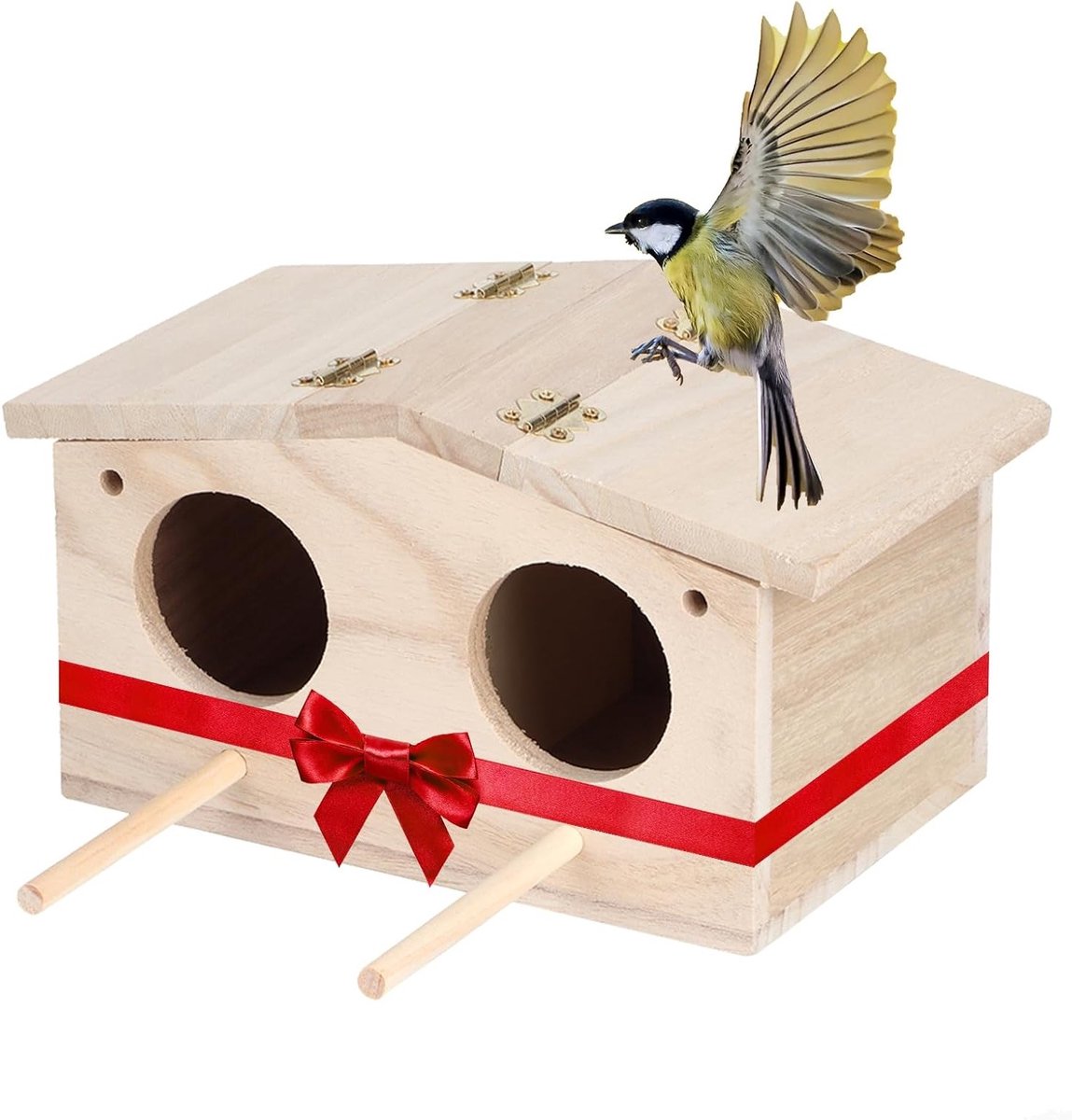 Houten vogelhuisje voor broeden, ideaal voor papegaaien en zwaluwen, accessoires voor vogels en nestkasten