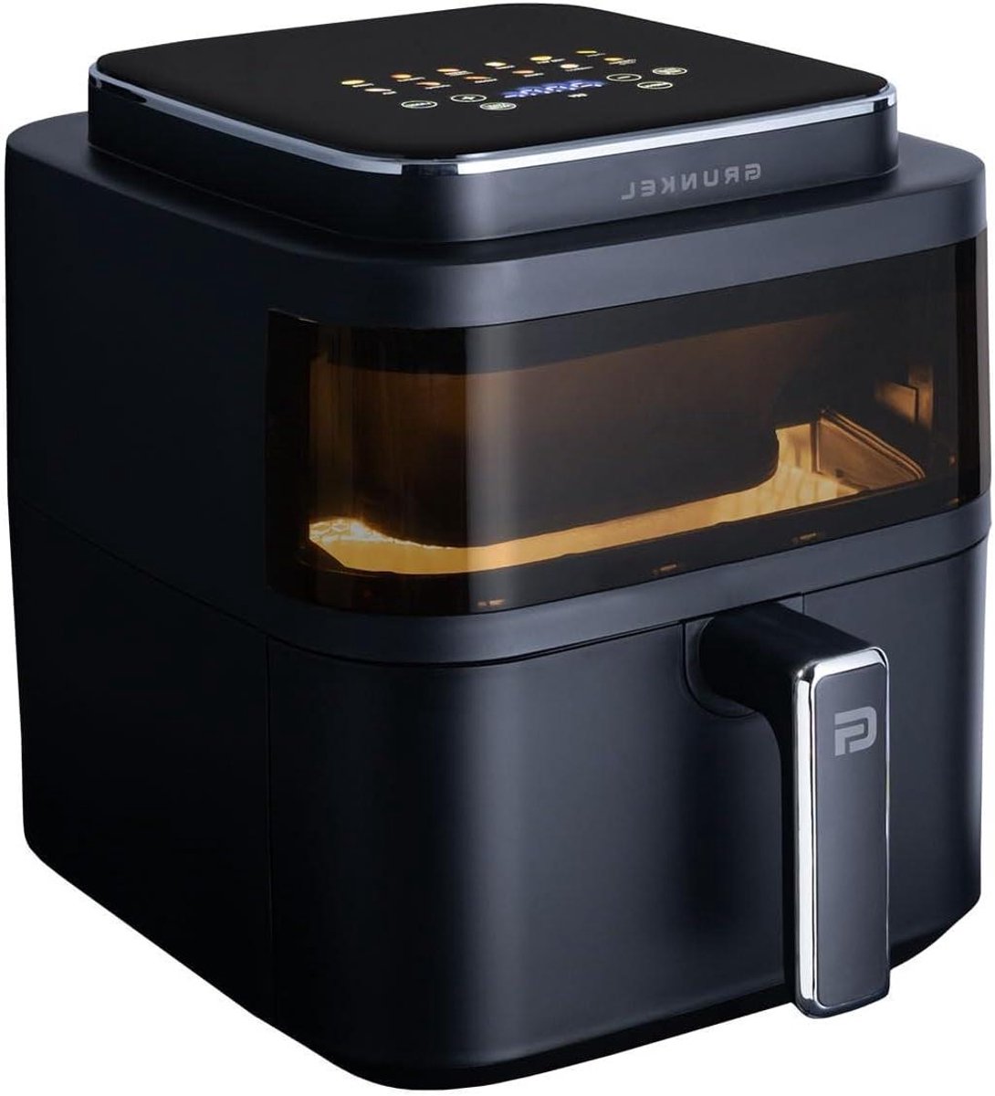 Luchtfriteuse - Airfryer Heteluchtfriteuse - Gezond Koken - Verlicht Kijkvenster - 6 Liter - Zwart