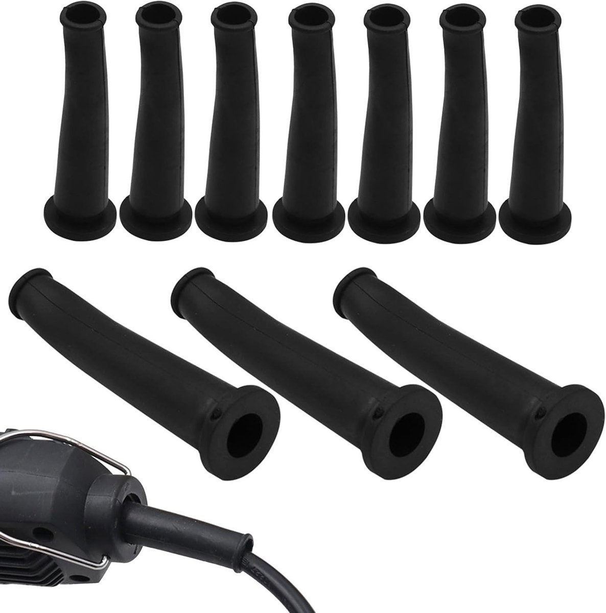Rubberen Kabelsleeves voor Hoekslijpers, 70x8mm Kabelbescherming, Kabelbeheer en Accessoires voor Elektrisch Gereedschap (Set van 10)