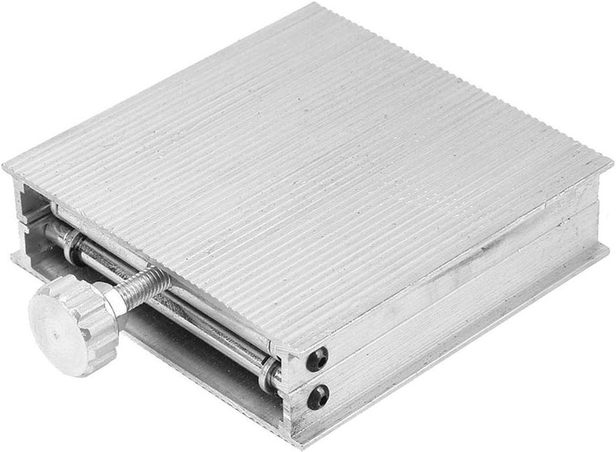 Lab Platform - Hefstandaard - Nauwkeurig Meten - Verstelbare Hoogte - 90x90 mm - Zilver