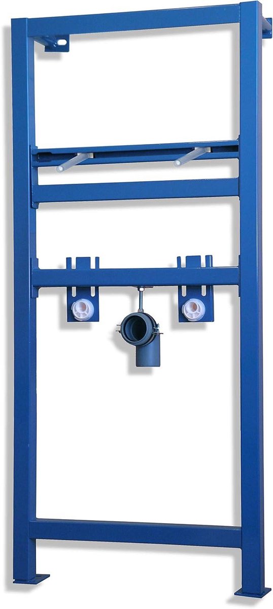 Montage-element Wasbak - Voorwandelement Badkamer - Wastafel Installeren - Zelfdragend Frame - 111-134 cm - Blauw