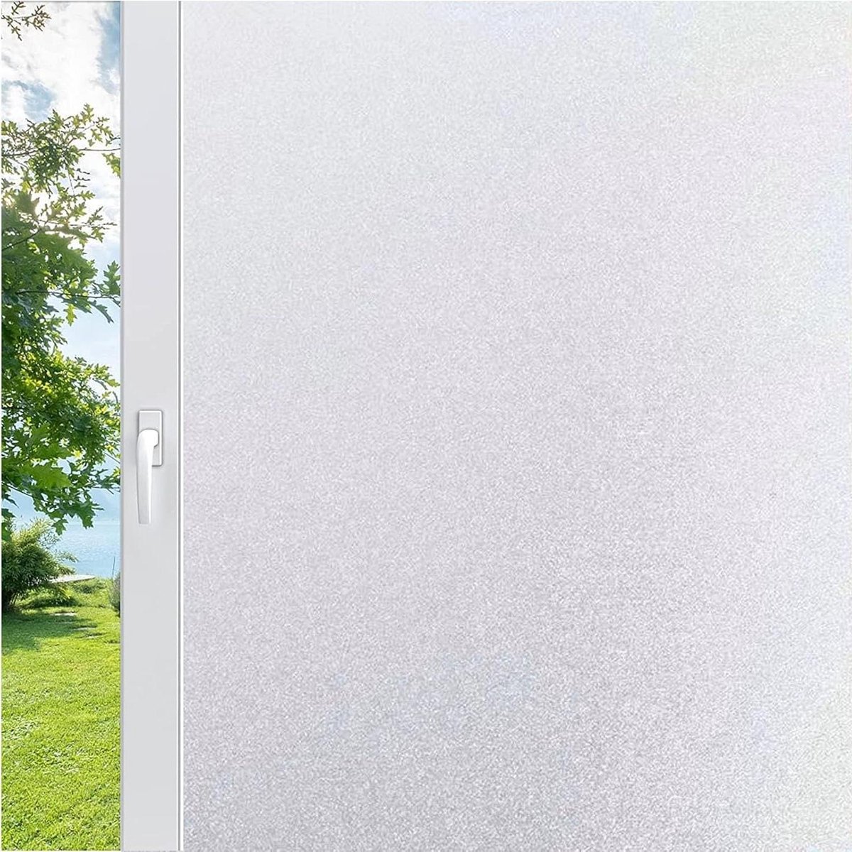 Raamfolie Mat - Privacy folie - Privacy creëren - Lijmvrij statisch - 60 x 300 cm - Wit mat