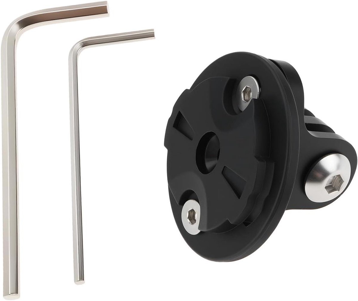 Fietscamera Adapter - Sportcamera Bevestiging - Fietsvideo Opnemen - Compatibel met Garmin - 8x6x2cm - Zwart