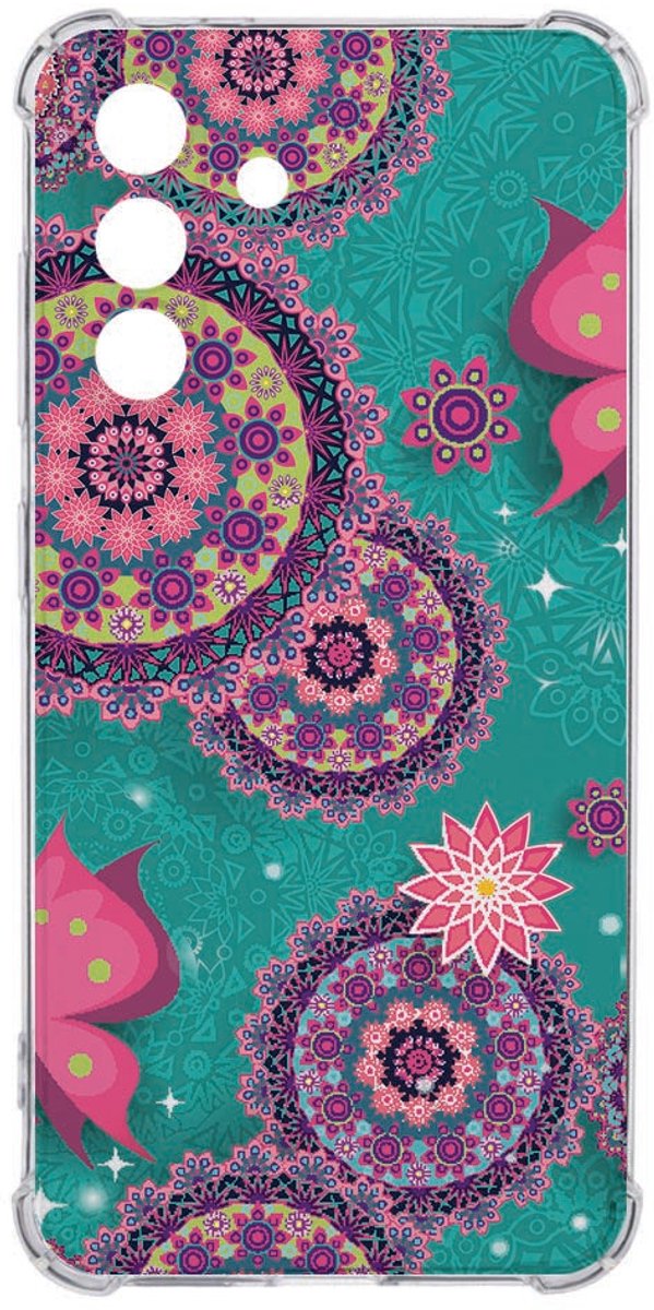 Samsung Galaxy A36 Back Cover - Cirkels en Vlinders TPU Antishock