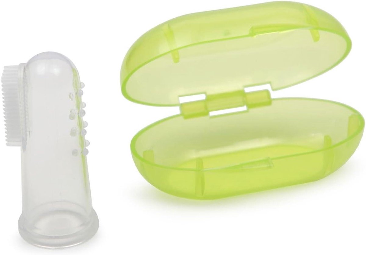 Siliconen Tandenborstel Baby - Vingertandenborstel Mondverzorging - Tandvlees Massage - Zonder Bisfenol - 10 g - Transparant