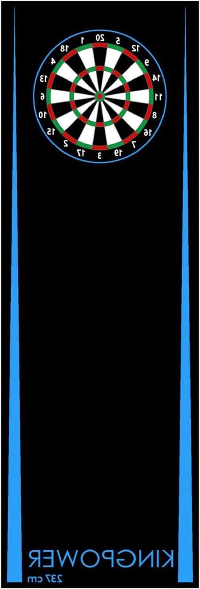 Dartmat - Vloerbeschermer Dartbord - Bescherming Werplijn - Afstandsbepaling Dartbord - 237 x 80 cm - Design 18