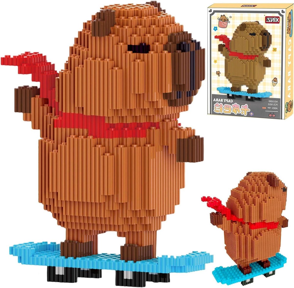 Capybara Bouwstenen - Mini Blokken - Creatief Bouwen - 1650 Stuks - S - Multicolor