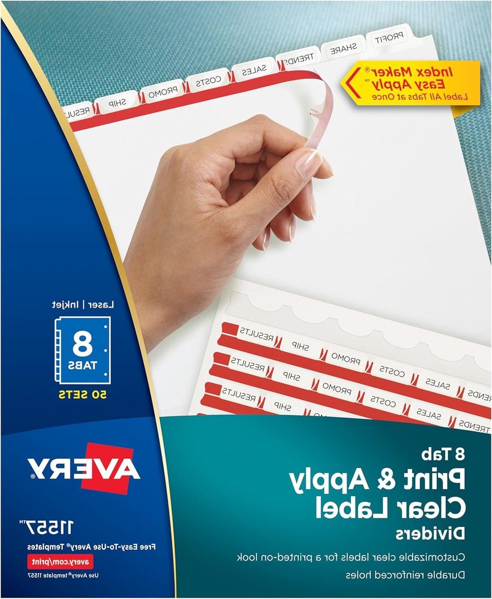 Partition Wand - Verdelers Index - Documenten Sorteren - 8 Gaten - Legal Formaat - Wit