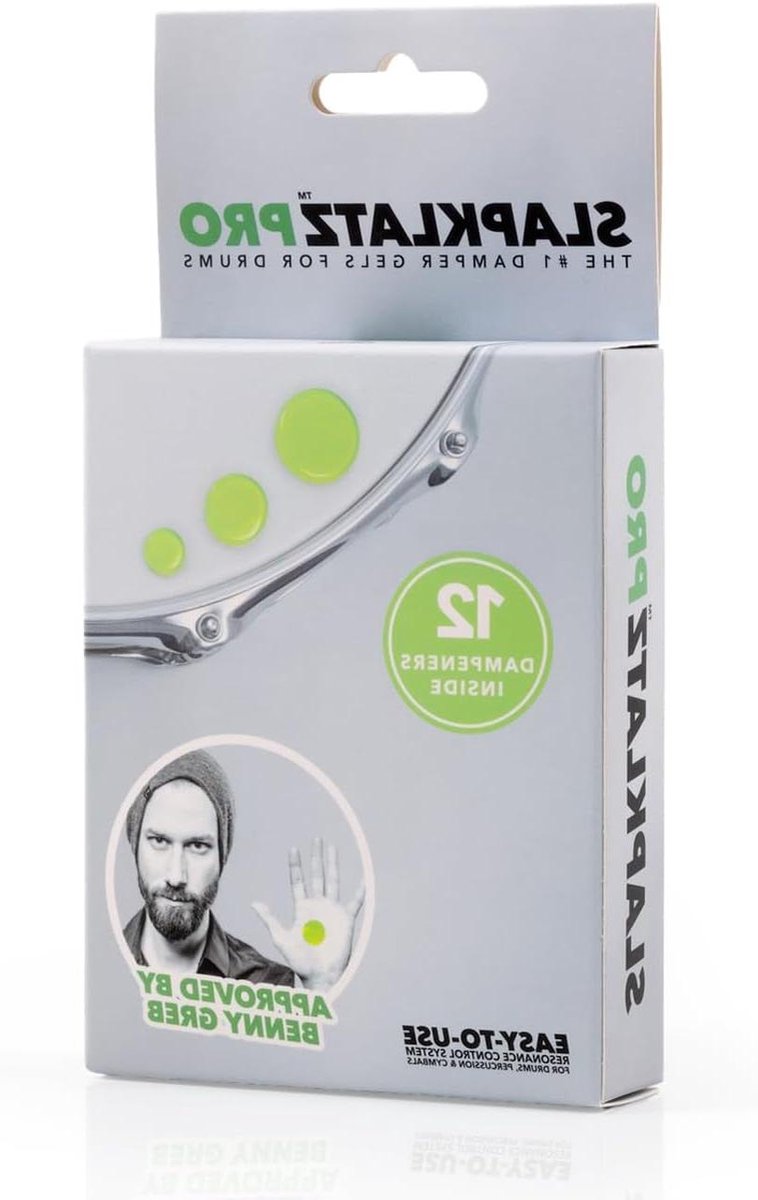 Drum Demping Gels - Percussie Dempers - Geluidsbeheersing Drums - Herbruikbaar en Wasbaar - 3 Maten - Alien Groen