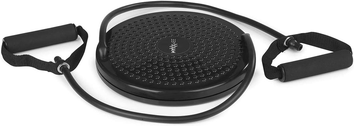 Multitrainer Rotatie Schijf - Cardio Schijf Balans Trainer - Hele Lichaam Trainen - Met Massage Noppen - 25 cm - Zwart