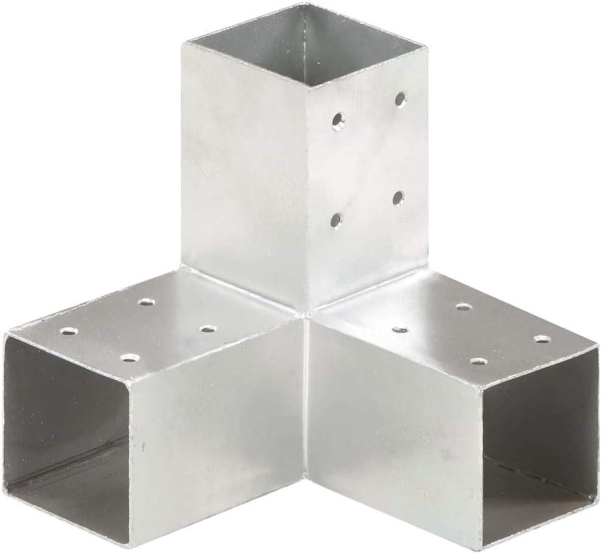 Paalverbinder Y-vorm - Houtverbinder Hoek - Buitenconstructies Bouwen - 3 Hulzen Ontwerp - 170 x 170 x 175 mm - Verzinkt