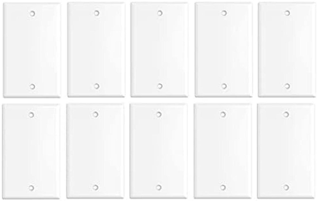 Wandplaat - Stopcontact deksel - Stopcontacten afdekken - Duurzame polycarbonaat constructie - Standaard formaat - Wit