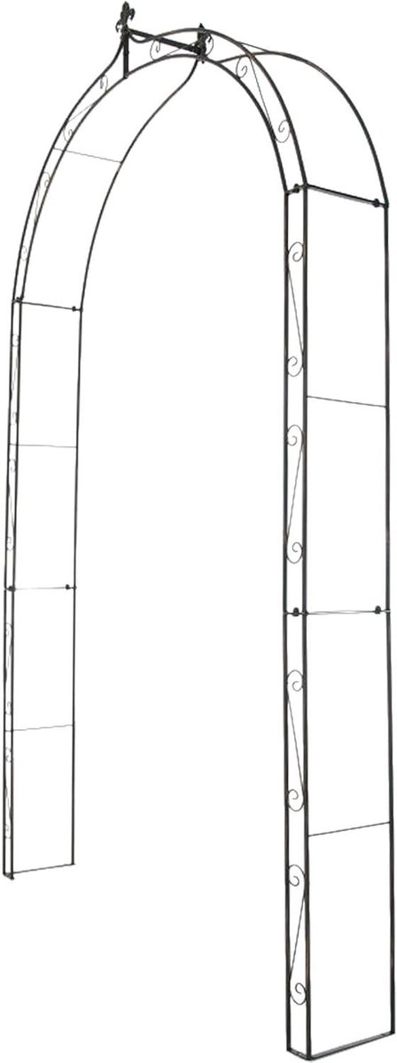 Rozenboog - Klimsteun Klimboog - Planten Ondersteunen - Robuust IJzer - 246 cm Hoog - Brons