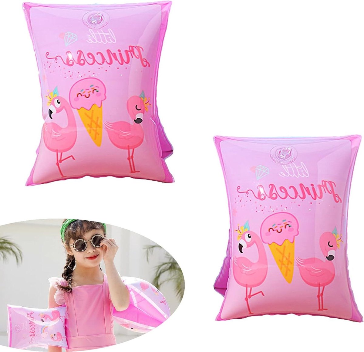 Zwemvleugels Kinderen - Opblaasbare armbanden - Leren zwemmen - Verdikt PVC materiaal - 2-6 Jaar - Roze Flamingo