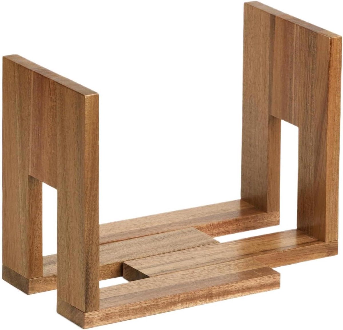 Platenhouder Stand - Vinyl Organizer - Muziek Opslag - Uitbreidbaar Ontwerp - 20-60 Platen - Houtkleur