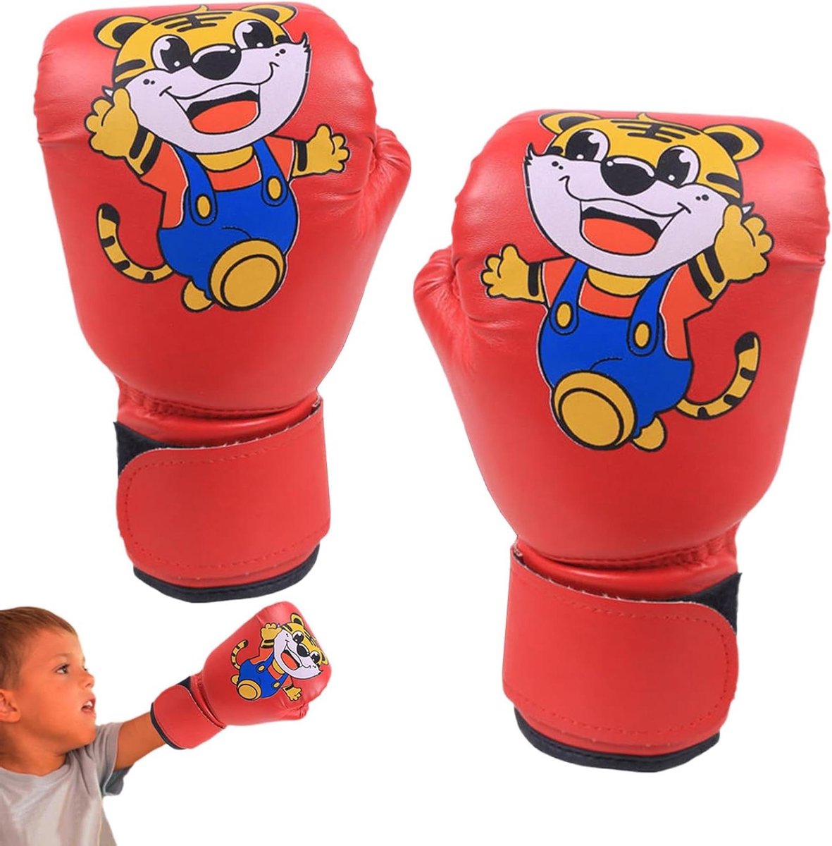 Kinder Bokshandschoenen - Sparring handschoenen - Sport training - Ergonomisch ontwerp - 25 cm - Rood