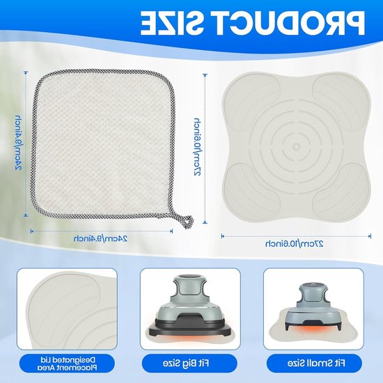 Siliconen Isolatiemat voor Airfryer - Hittebestendig, Antislip en Duurzaam in Beige — afbeelding 2