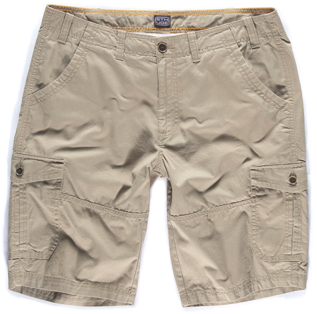STHUGE - Heren - korte herencargobroek regular fit - Zand - Maat 52