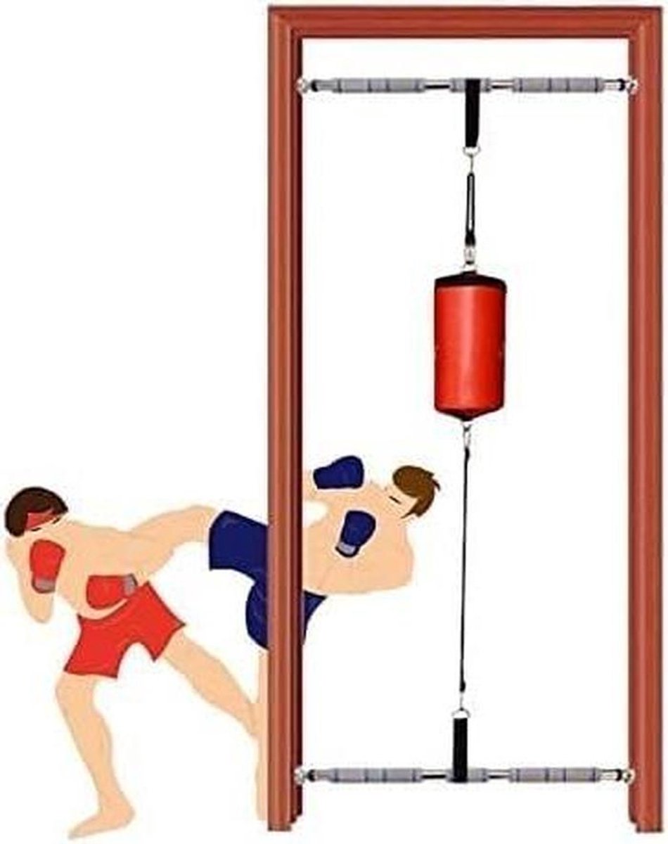 Bokszak - Snelheidsbal - Fitness Training - Verstelbare Breedte - 45 cm Hoog - Zwart